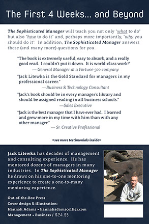 The Sophisticated Manager - A Guide to Success by Jack Litewka - Front Cover